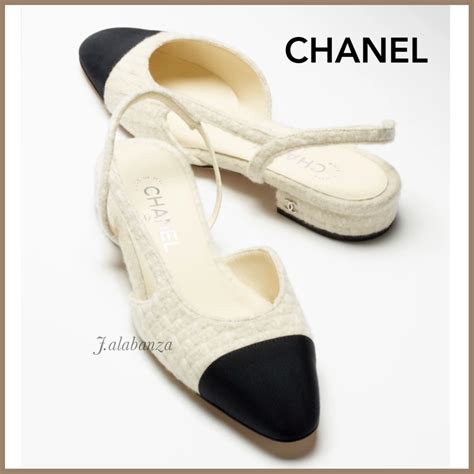 chanel shoes tweed|Chanel classic slingback shoes.